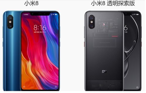 小米8探索版,小米8探索版和小米8的区别
